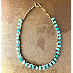 Ralph Lauren Turquoise and Gold Toned Necklace